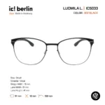 ic! berlin Ludmila L. IC5033 กรอบแว่นตา Metal ทรง Rounded Minimal Screwless Design - Image 3