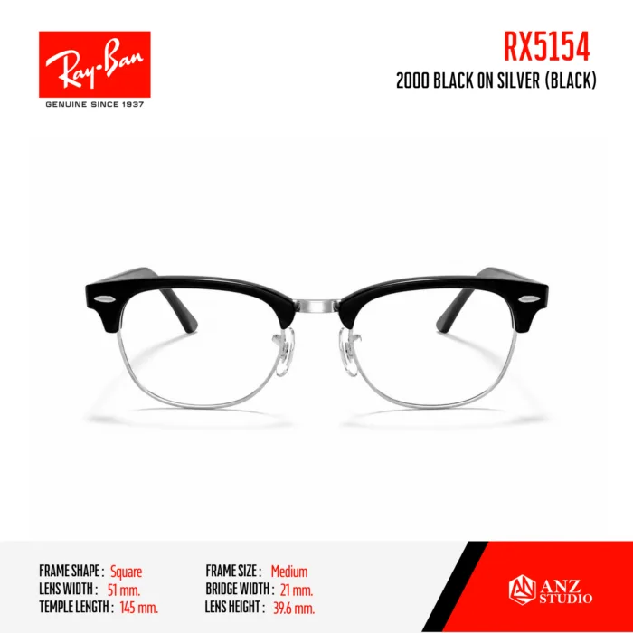 RayBan RX5154 กรอบแว่นสายตา ทรง Browline / Square - Image 2