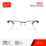 RayBan RX6513 กรอบแว่นสายตา ทรง Semi Rimless - Image 4