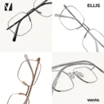 กรอบแว่นตาโลหะ vanta. Ellis น้ำหนักเบา ทรง Geometric Square ตัดเลนส์สายตาได้ - Image 2