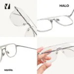 แว่นกรองแสงสีฟ้า  vanta. Halo น้ำหนักเบา ทรง Aviator Square ตัดเลนส์สายตาได้ - Image 2