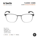 ic! berlin Tilmann IC5065 กรอบแว่นตา Metal ทรง Rounded Square Minimal Screwless Design - Image 3