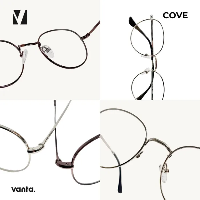 กรอบแว่นตาโลหะ vanta. COVE น้ำหนักเบา ทรง Panto Round ตัดเลนส์สายตาได้ - Image 2