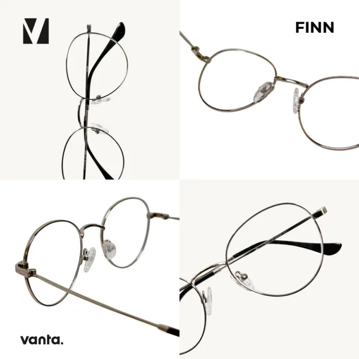 กรอบแว่นตาโลหะ vanta. FINN น้ำหนักเบา ทรง Round Panto ตัดเลนส์สายตาได้ - Image 2