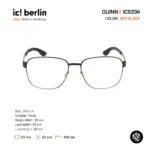 ic! berlin Quinn IC5334 กรอบแว่นตา Metal ทรง Rounded Square Minimal Screwless Design - Image 3