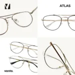 กรอบแว่นตาโลหะ vanta. MASON ทรง Navigator Aviator Double Bridge ตัดเลนส์สายตาได้ - Image 2