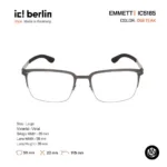 ic! berlin Emmett IC5165 กรอบแว่นตา Metal ทรง Panto Minimal Screwless Design - Image 3