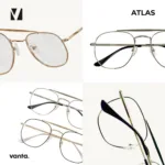 กรอบแว่นตาโลหะ vanta. ATLAS น้ำหนักเบา ทรง Navigator Aviator Double Bridge ตัดเลนส์สายตาได้ - Image 2