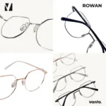 กรอบแว่นตาโลหะ vanta. ROWAN น้ำหนักเบา ทรง Geometric Square ตัดเลนส์สายตาได้ - Image 2