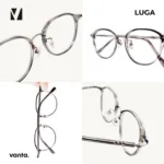 กรอบแว่นตาโลหะ vanta. LUGA น้ำหนักเบา ทรง Panto Round ตัดเลนส์สายตาได้ - Image 2