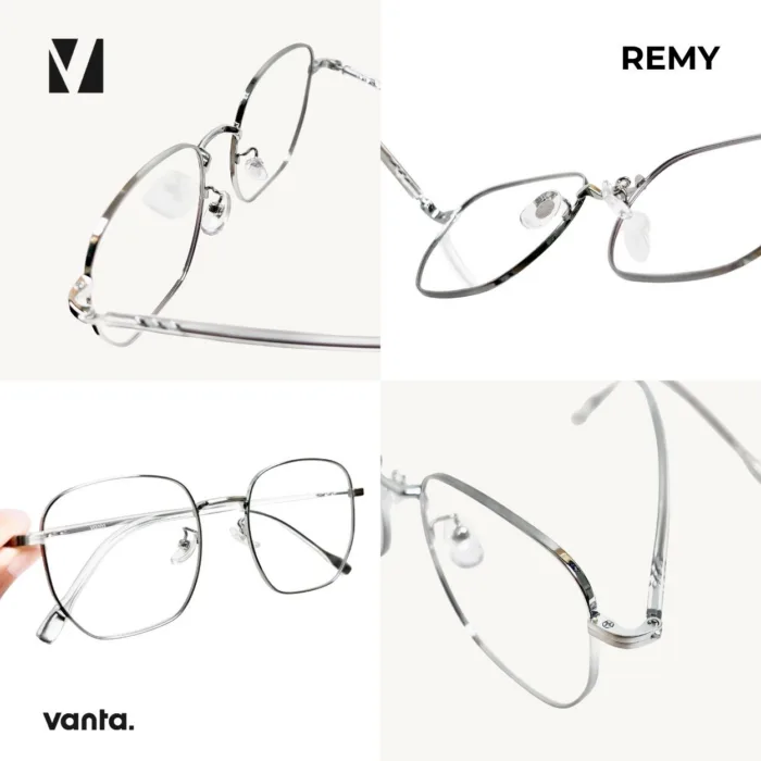 กรอบแว่นตาโลหะ vanta. REMY น้ำหนักเบา ทรง Geometric Square ตัดเลนส์สายตาได้ - Image 2