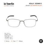 ic! berlin Kouji IC5146-D กรอบแว่นตา Metal ทรง Round Square Minimal Screwless Design - Image 3
