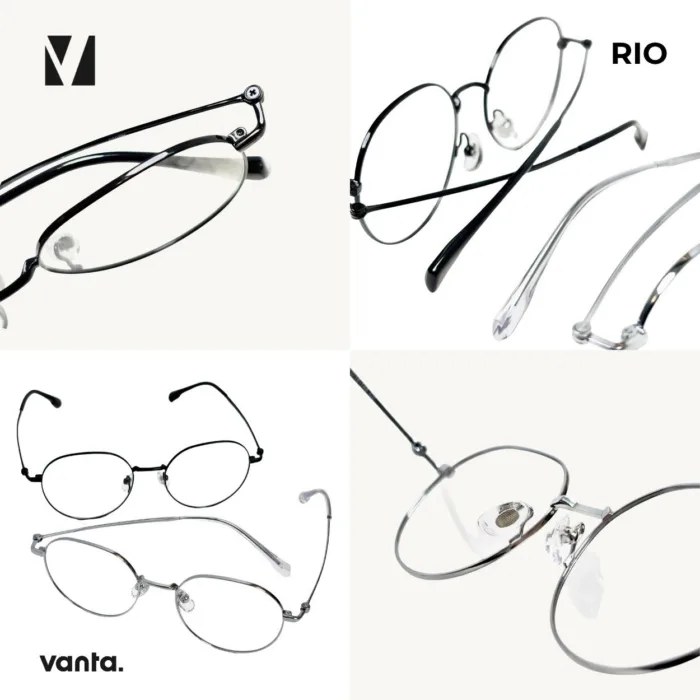 กรอบแว่นตา vanta. RIO วัสดุ Titanium IP ทรง Round น้ำหนักเบา ตัดเลนส์สายตาได้ - Image 2