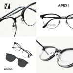 กรอบแว่นตา vanta. APEX I พร้อม Clip-on แม่เหล็ก เลนส์ Polarized Titanium IP ทรง Browline ตัดเลนส์สายตาได้ - Image 2