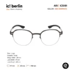 ic! berlin Ari IC5161 กรอบแว่นตา Metal ทรง Rounded Minimal Screwless Design - Image 3