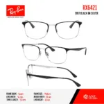 Ray-Ban RX6421 กรอบแว่นสายตา ทรง Square - Image 4