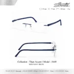 Silhouette Titan Accent 5449 กรอบแว่นสายตา Silhouette ของแท้ ทรง Rectangular กรอบ Titanium ไร้ขอบ น้ำหนักเบา รับประกัน 1 ปี - Image 3