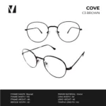 กรอบแว่นตาโลหะ vanta. COVE น้ำหนักเบา ทรง Panto Round ตัดเลนส์สายตาได้ - Image 3