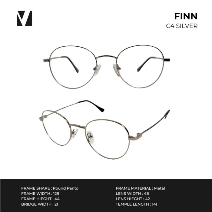 กรอบแว่นตาโลหะ vanta. FINN น้ำหนักเบา ทรง Round Panto ตัดเลนส์สายตาได้ - Image 3