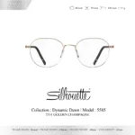 Silhouette Dynamic Dawn 5585 กรอบแว่นสายตา Silhouette ของแท้ ทรง Round กรอบ Titanium Half Rim น้ำหนักเบา รับประกัน 1 ปี - Image 4