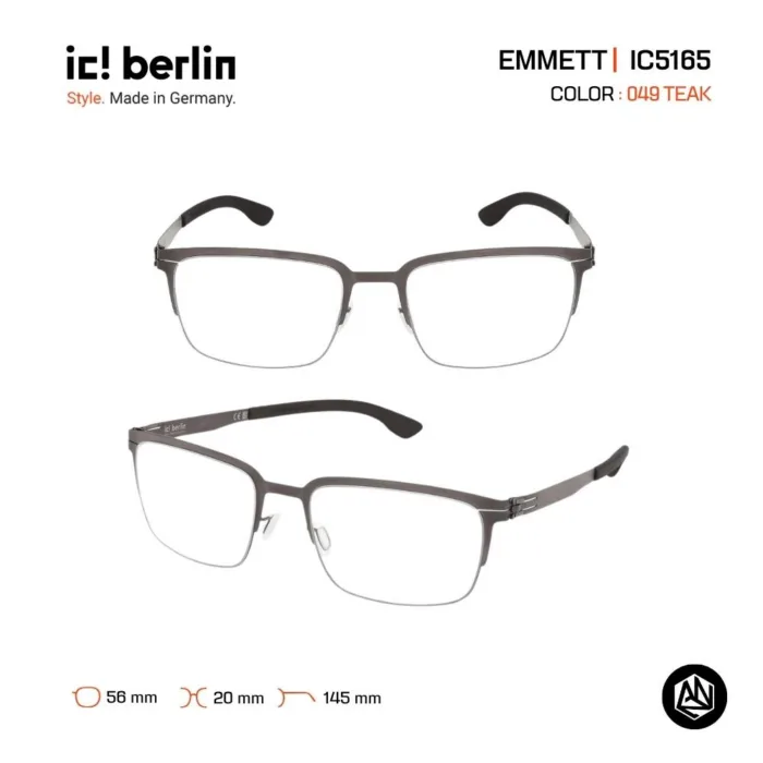 ic! berlin Emmett IC5165 กรอบแว่นตา Metal ทรง Panto Minimal Screwless Design - Image 4