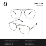 กรอบแว่นตาโลหะ vanta. VECTOR น้ำหนักเบา ทรง Navigator Square Double Bridge ตัดเลนส์สายตาได้ - Image 3