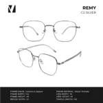 กรอบแว่นตาโลหะ vanta. REMY น้ำหนักเบา ทรง Geometric Square ตัดเลนส์สายตาได้ - Image 3
