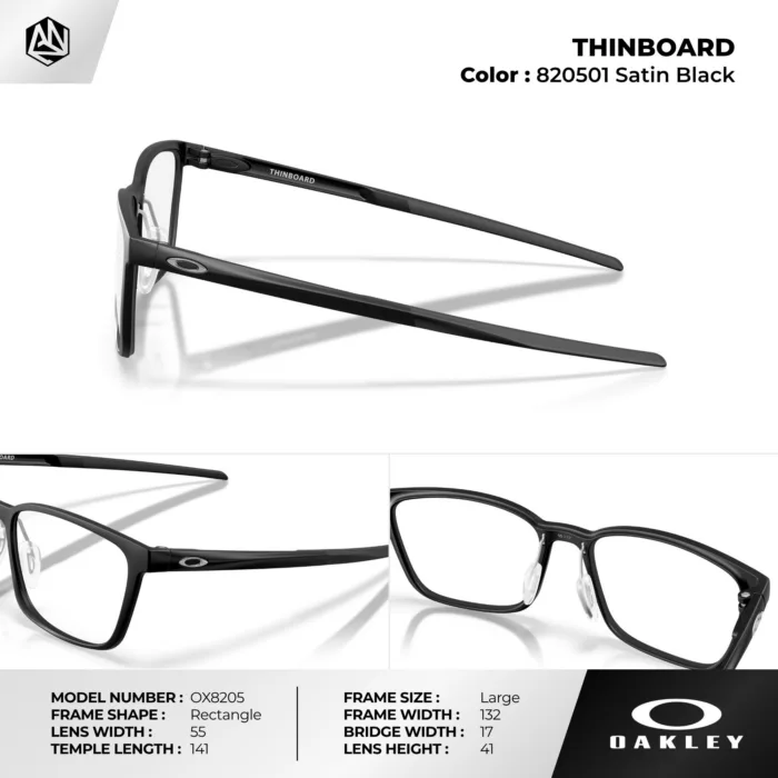 กรอบแว่นตา OAKLEY OX8205 THINBOARD ทรงสี่เหลี่ยม NanO-Matter™ เบาพิเศษ ของแท้รับประกัน 2 ปี - Image 4