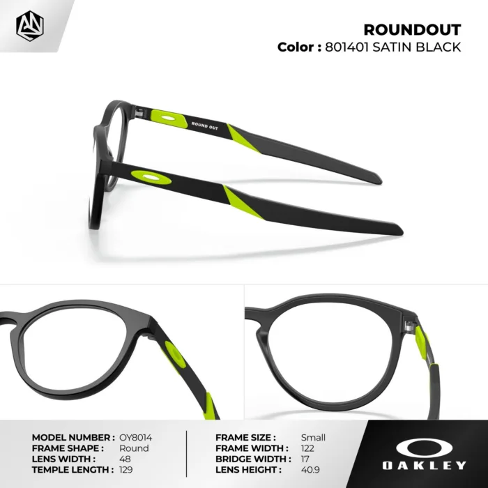 กรอบแว่นตาเด็ก OAKLEY OY8014 ROUND OUT ทรงกลม O Matter™ น้ำหนักเบา ของแท้รับประกัน 2 ปี - Image 4