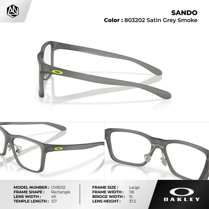 กรอบแว่นตาเด็ก OAKLEY OY8032D SANDO ทรง Rectangle น้ำหนักเบา Ace-Fit ของแท้รับประกัน 2 ปี - Image 4