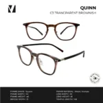 แว่นกรองแสงสีฟ้า vanta. QUINN น้ำหนักเบา ทรง Square ตัดเลนส์สายตาได้ - Image 3