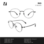 กรอบแว่นตา vanta. RIO วัสดุ Titanium IP ทรง Round น้ำหนักเบา ตัดเลนส์สายตาได้ - Image 3