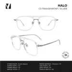 แว่นกรองแสงสีฟ้า  vanta. Halo น้ำหนักเบา ทรง Aviator Square ตัดเลนส์สายตาได้ - Image 3