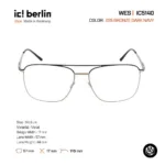 ic! berlin Wes IC5140 กรอบแว่นตา Metal ทรง Rounded Square Minimal Screwless Design - Image 5