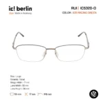 ic! berlin Rui IC5320-D กรอบแว่นตา Metal ทรง Rectangle Minimal Screwless Design - Image 5