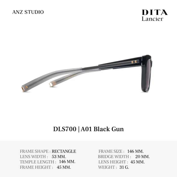 DITA Lancier DLS700 แว่นตากันแดด Acetate ทรง Rectangle Luxury Sport ของแท้รับประกัน 1 ปี - Image 4
