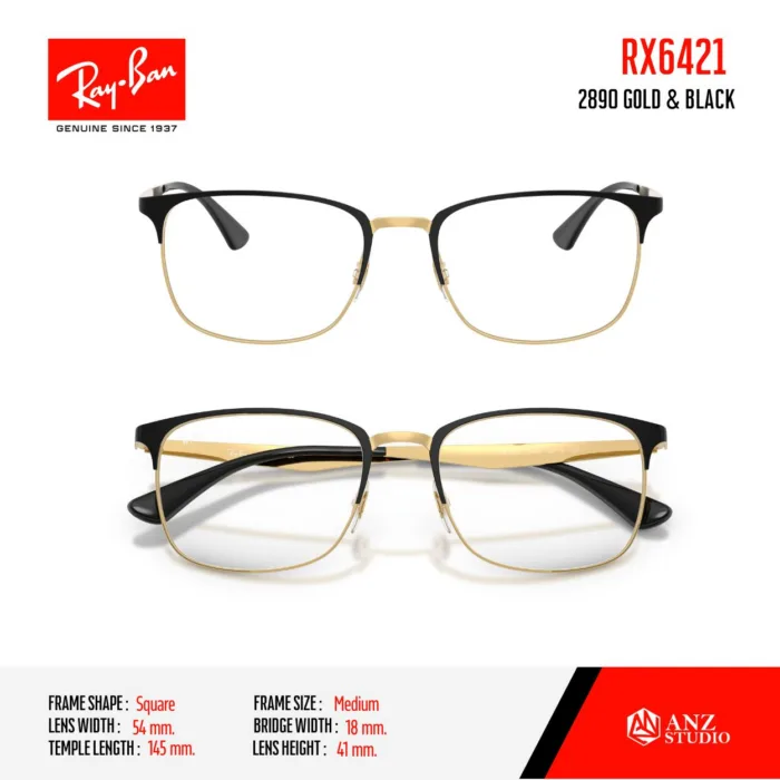 Ray-Ban RX6421 กรอบแว่นสายตา ทรง Square - Image 5