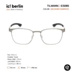 ic! berlin Tilmann IC5065 กรอบแว่นตา Metal ทรง Rounded Square Minimal Screwless Design - Image 5