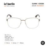 ic! berlin Quinn IC5334 กรอบแว่นตา Metal ทรง Rounded Square Minimal Screwless Design - Image 5