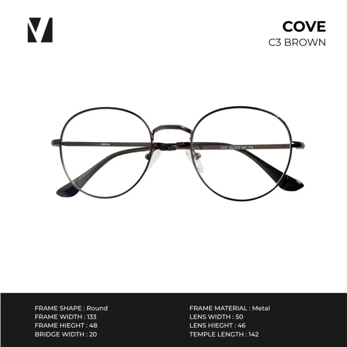 กรอบแว่นตาโลหะ vanta. COVE น้ำหนักเบา ทรง Panto Round ตัดเลนส์สายตาได้ - Image 4