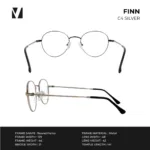 กรอบแว่นตาโลหะ vanta. FINN น้ำหนักเบา ทรง Round Panto ตัดเลนส์สายตาได้ - Image 4