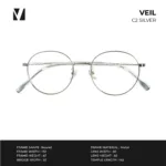 กรอบแว่นตาโลหะ vanta. VEIL น้ำหนักเบา ทรง Round ตัดเลนส์สายตาได้ - Image 4