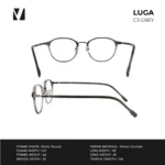 กรอบแว่นตาโลหะ vanta. LUGA น้ำหนักเบา ทรง Panto Round ตัดเลนส์สายตาได้ - Image 4