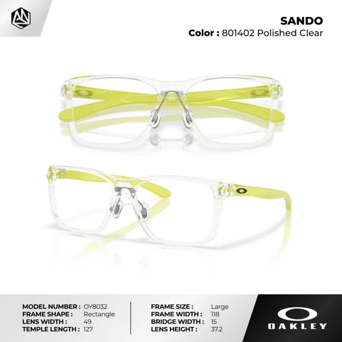 กรอบแว่นตาเด็ก OAKLEY OY8032D SANDO ทรง Rectangle น้ำหนักเบา Ace-Fit ของแท้รับประกัน 2 ปี - Image 5