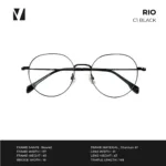 กรอบแว่นตา vanta. RIO วัสดุ Titanium IP ทรง Round น้ำหนักเบา ตัดเลนส์สายตาได้ - Image 4