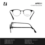 กรอบแว่นตา vanta. APEX I พร้อม Clip-on แม่เหล็ก เลนส์ Polarized Titanium IP ทรง Browline ตัดเลนส์สายตาได้ - Image 4