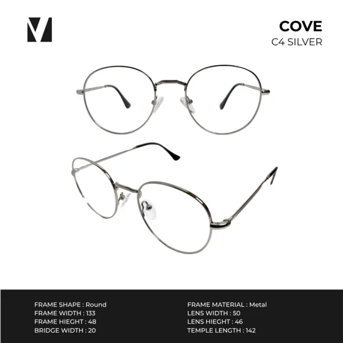 กรอบแว่นตาโลหะ vanta. COVE น้ำหนักเบา ทรง Panto Round ตัดเลนส์สายตาได้ - Image 5
