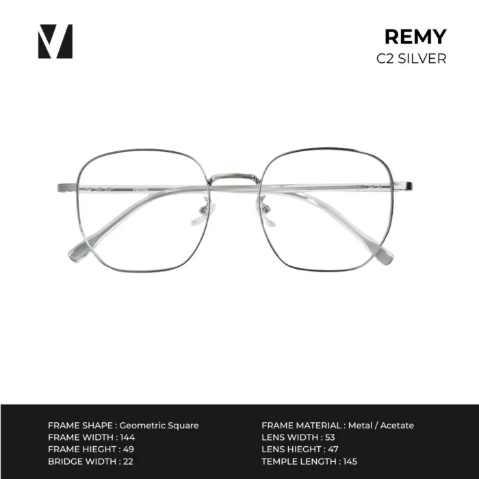 กรอบแว่นตาโลหะ vanta. REMY น้ำหนักเบา ทรง Geometric Square ตัดเลนส์สายตาได้ - Image 5