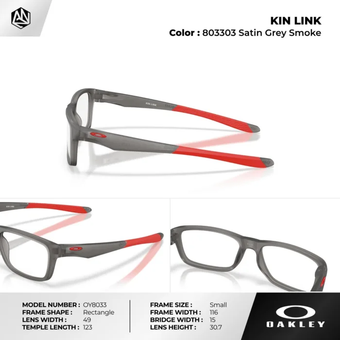 กรอบแว่นตาเด็ก OAKLEY OY8033 KIN LINK ทรง Rectangle O Matter™ น้ำหนักเบา สปอร์ต ของแท้รับประกัน 2 ปี - Image 6