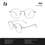 กรอบแว่นตา vanta. RIO วัสดุ Titanium IP ทรง Round น้ำหนักเบา ตัดเลนส์สายตาได้ - Image 5